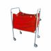 JanSan Mobile Hamper Trolley & 10 Laundry Bags Red