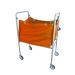 JanSan Mobile Hamper Trolley & 10 Laundry Bags Orange