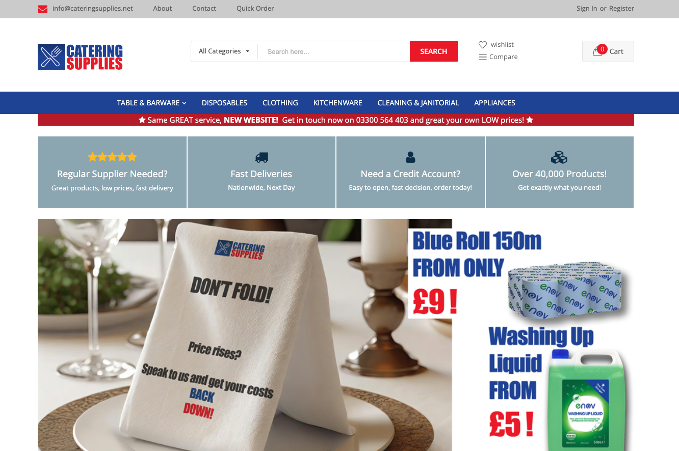 New CateringSupplies Website Launched!